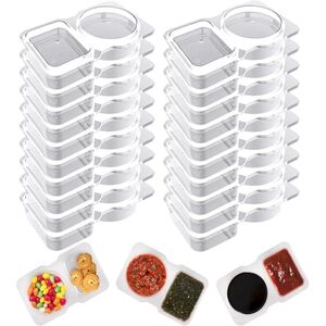20-pack Double Compartment Snack Containers